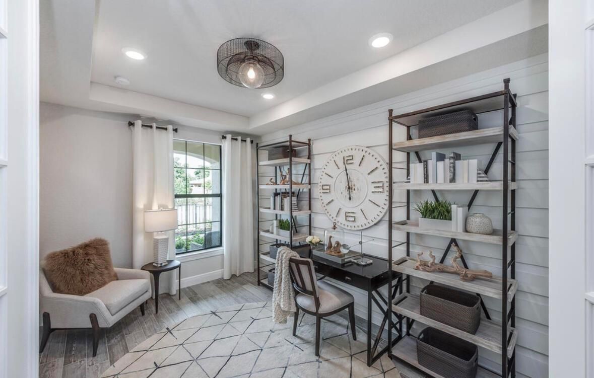 Home Office, Interior, Recessed Lighting