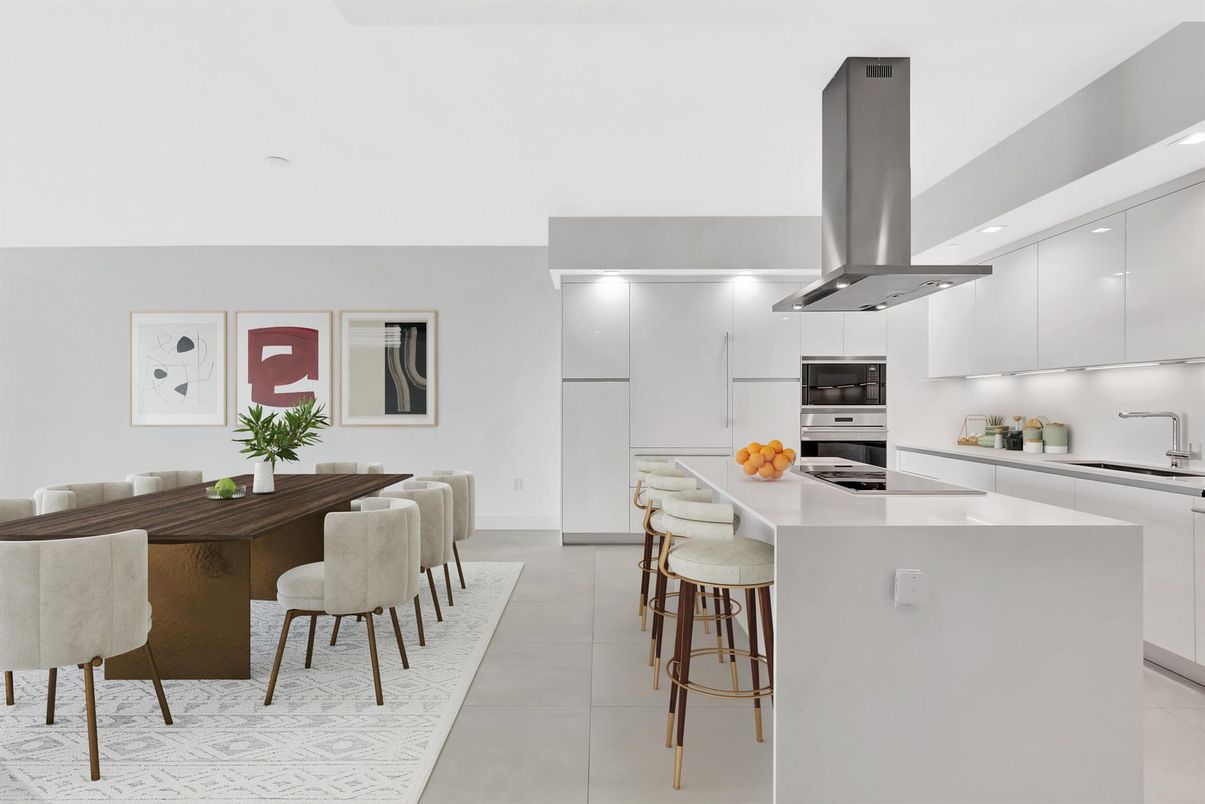 Dining room, Interior, Kitchen, Recessed Lighting, Stainless Steel Appliances