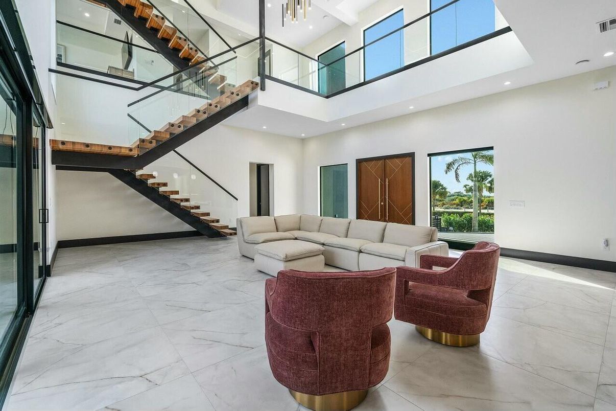 Interior, Living room, Marble, Recessed Lighting