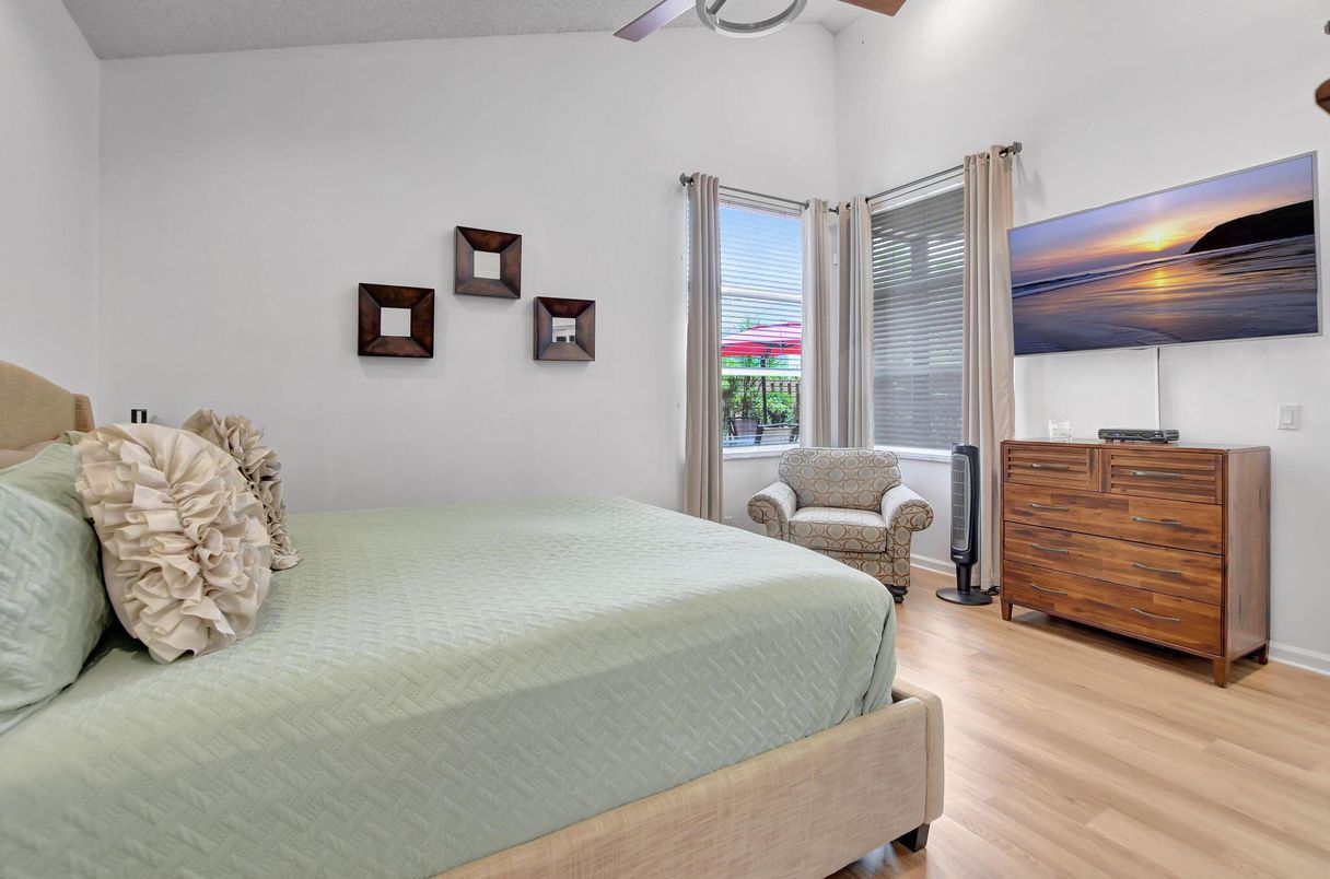 Bedroom, Interior, Wood Texture Flooring