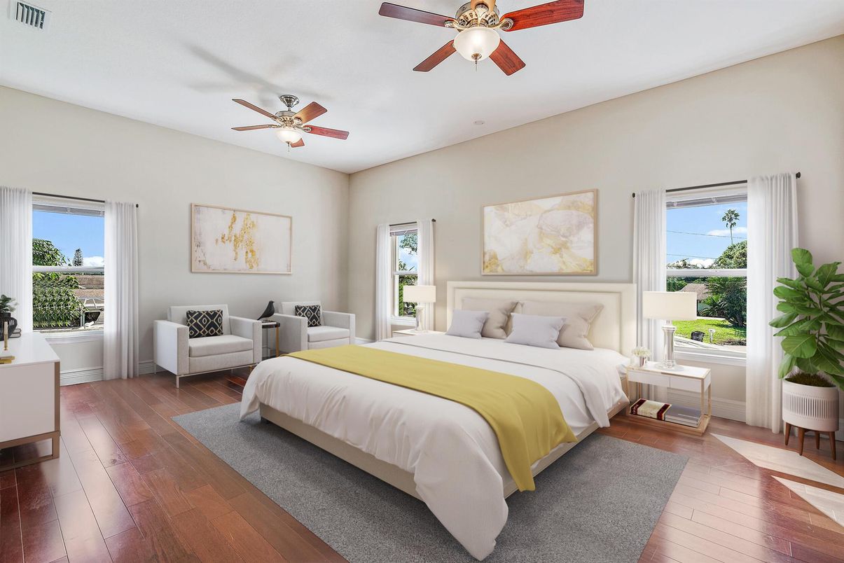 Bedroom, Interior, Wood Texture Flooring