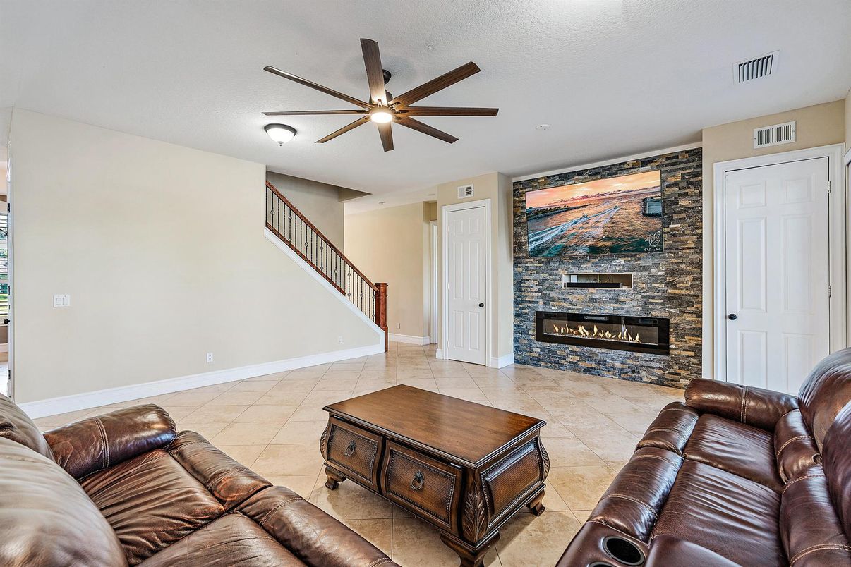 Fireplace, Interior, Living room, Stone Walls