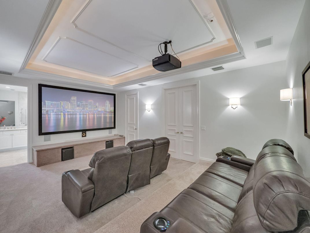 Home Theatre Room, Interior, Projection Screen, Recessed Lighting, Theatre Room