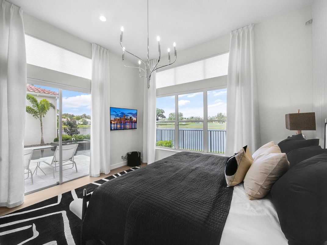 Bedroom, Chandelier, Interior, Recessed Lighting, Water