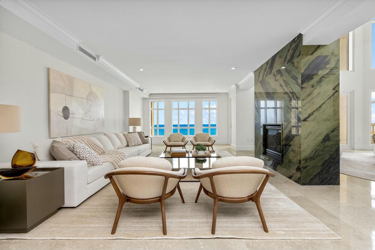 Fireplace, Interior, Living room, Recessed Lighting, Water