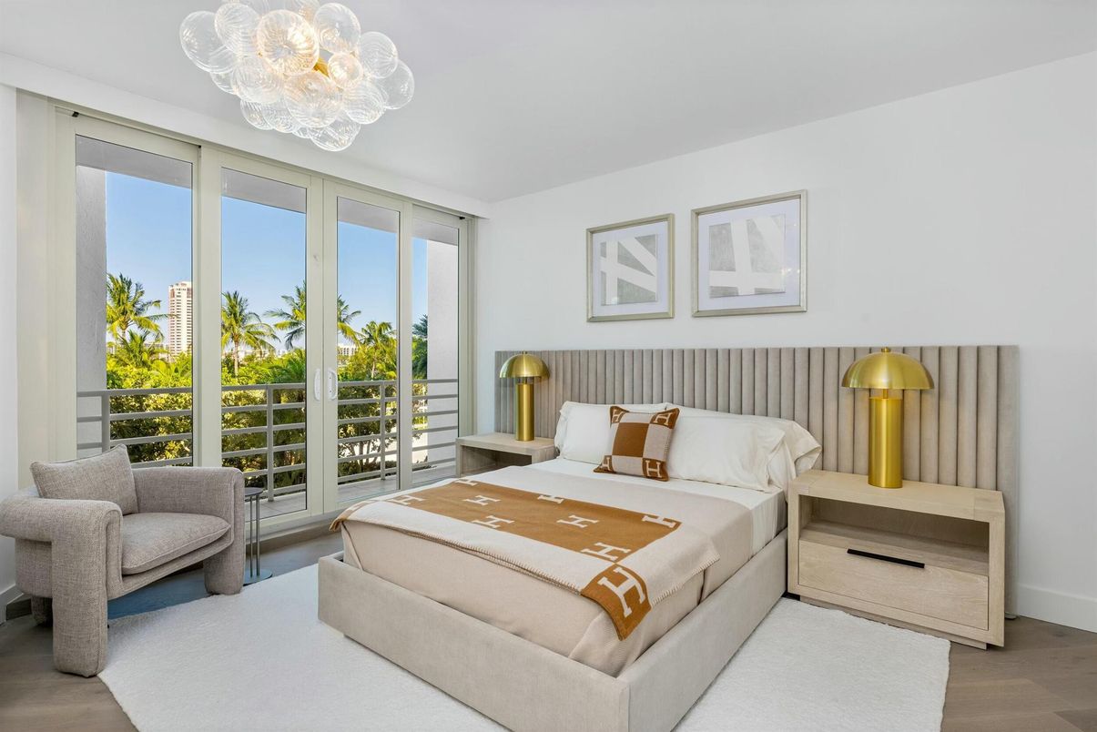 Bedroom, Chandelier, Interior, Wood Texture Flooring