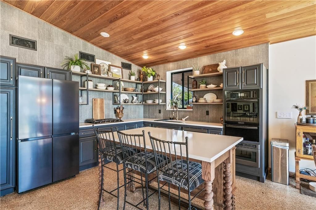 Interior, Kitchen, Recessed Lighting, Wooden Ceilings