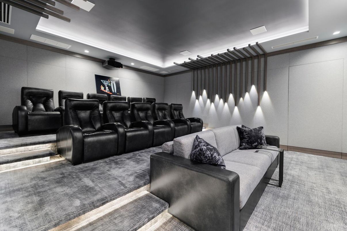 Home Theatre Room, Interior, Recessed Lighting, Theatre Room