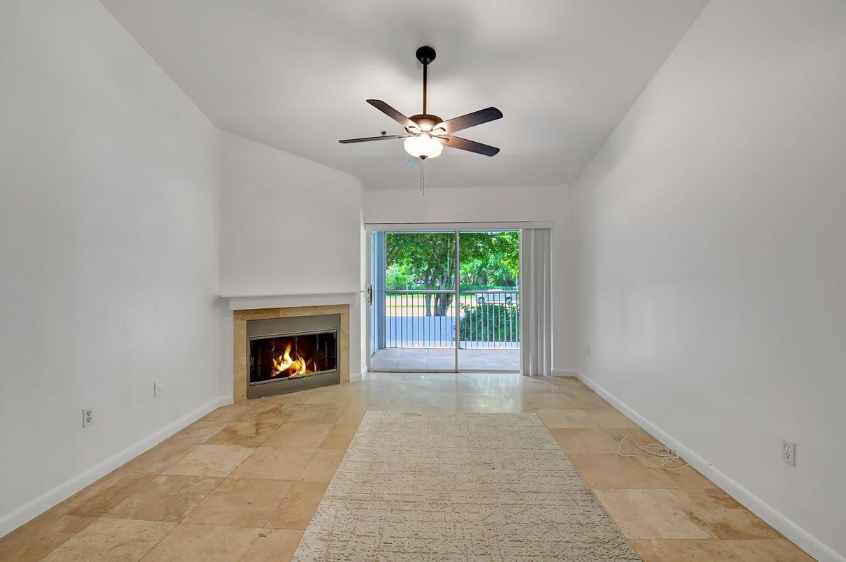 Empty room, Fireplace, Interior