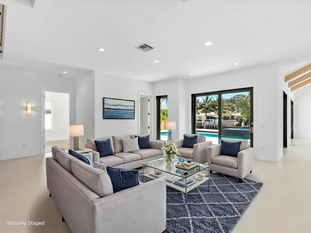Interior, Living room, Recessed Lighting