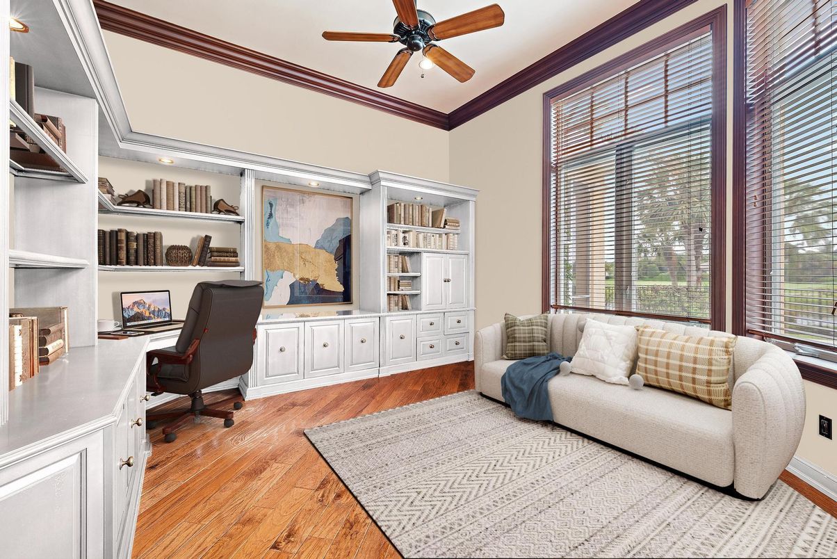 Home Office, Interior, Wood Texture Flooring