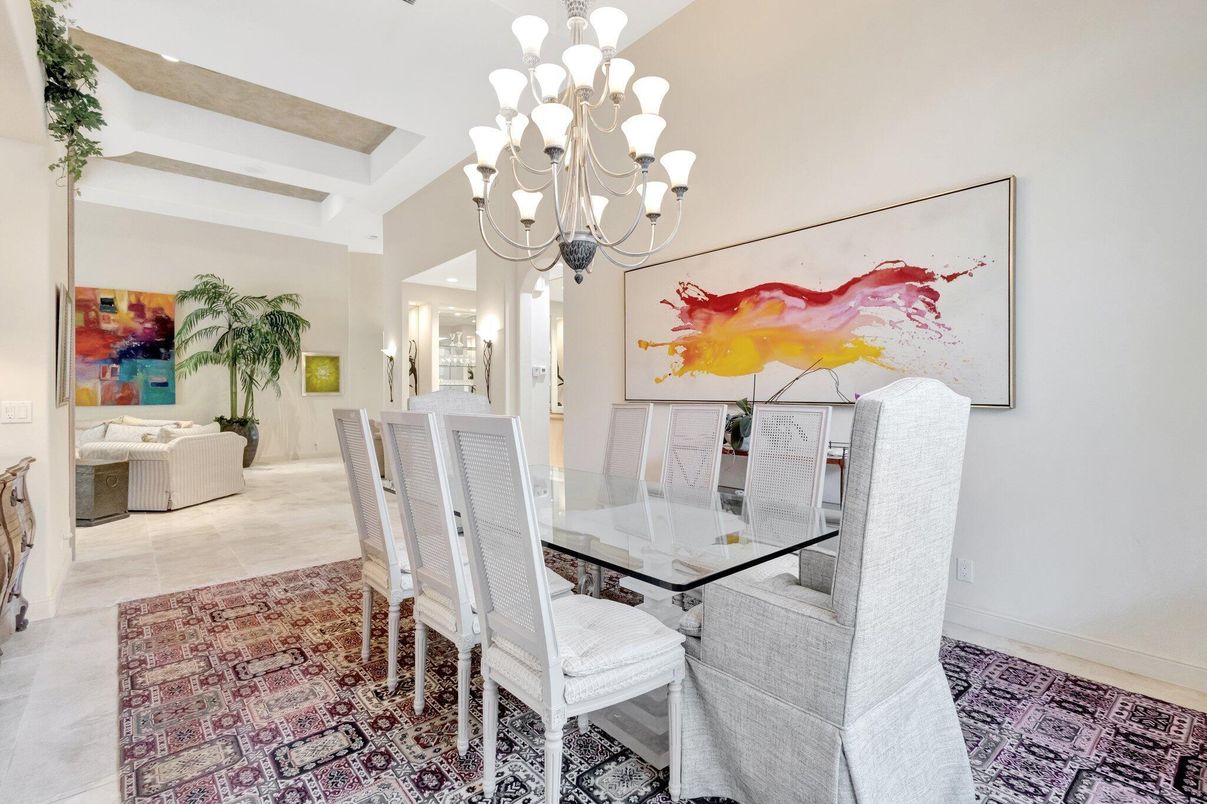 Chandelier, Dining room, Interior