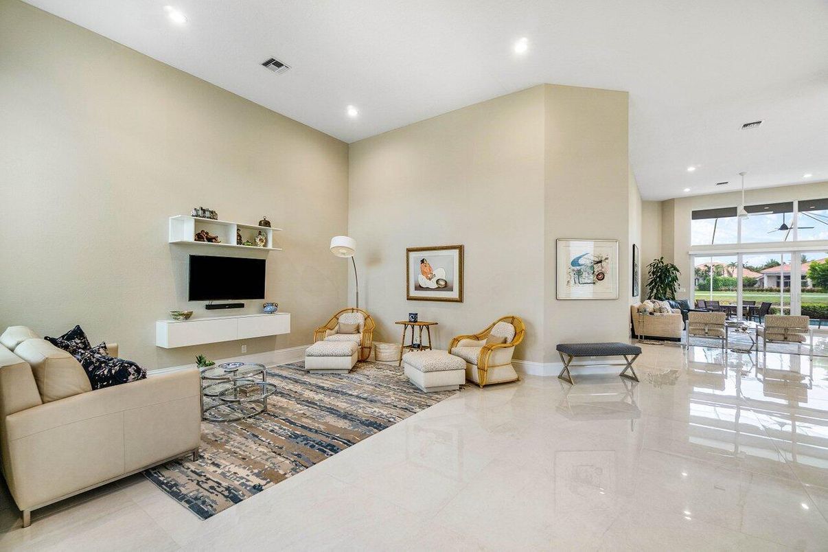 Interior, Living room, Recessed Lighting