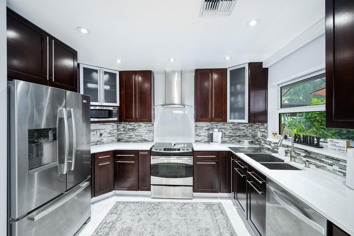 Interior, Kitchen, Recessed Lighting, Stainless Steel Appliances