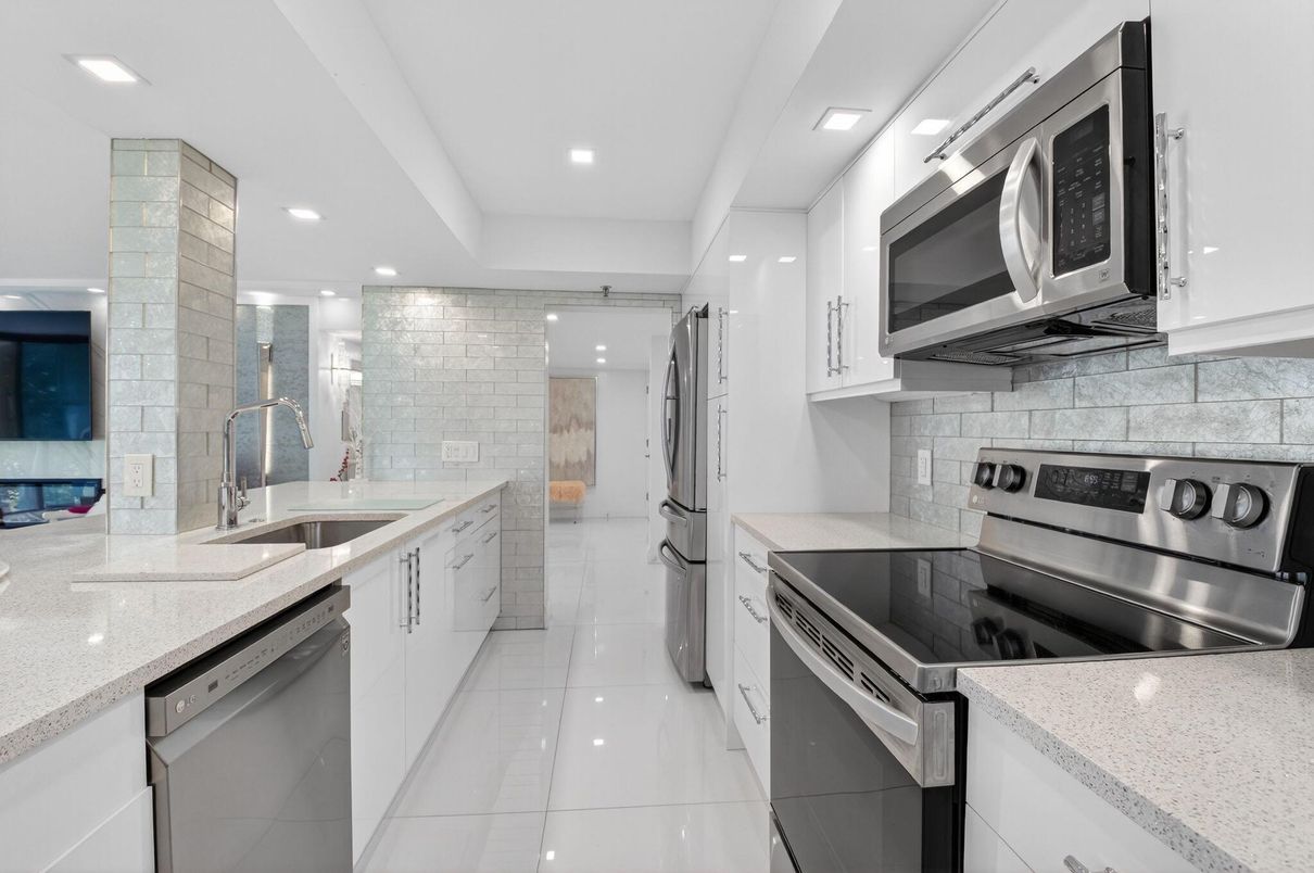 Interior, Kitchen, Recessed Lighting, Stainless Steel Appliances