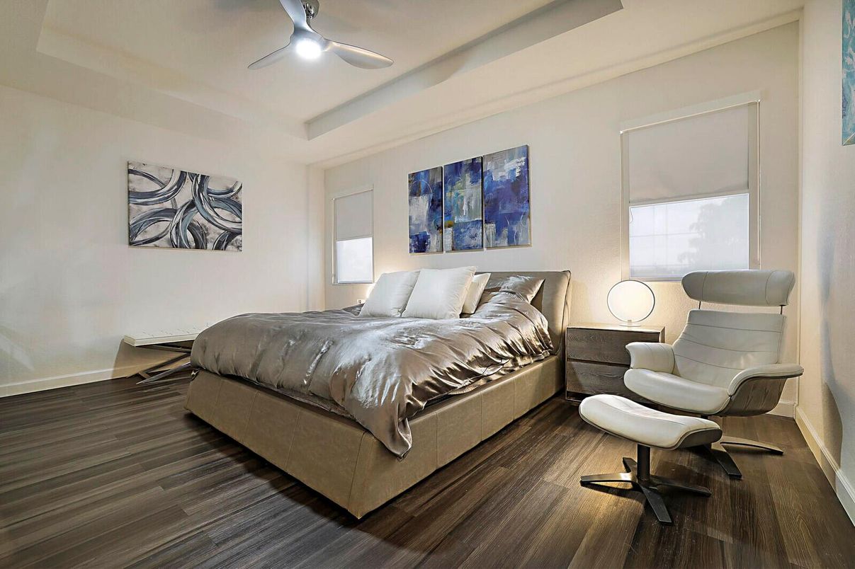 Bedroom, Interior, Wood Texture Flooring