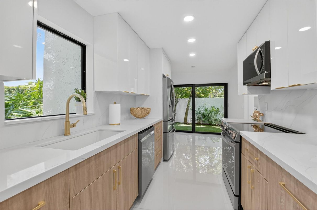 Interior, Kitchen, Recessed Lighting, Stainless Steel Appliances