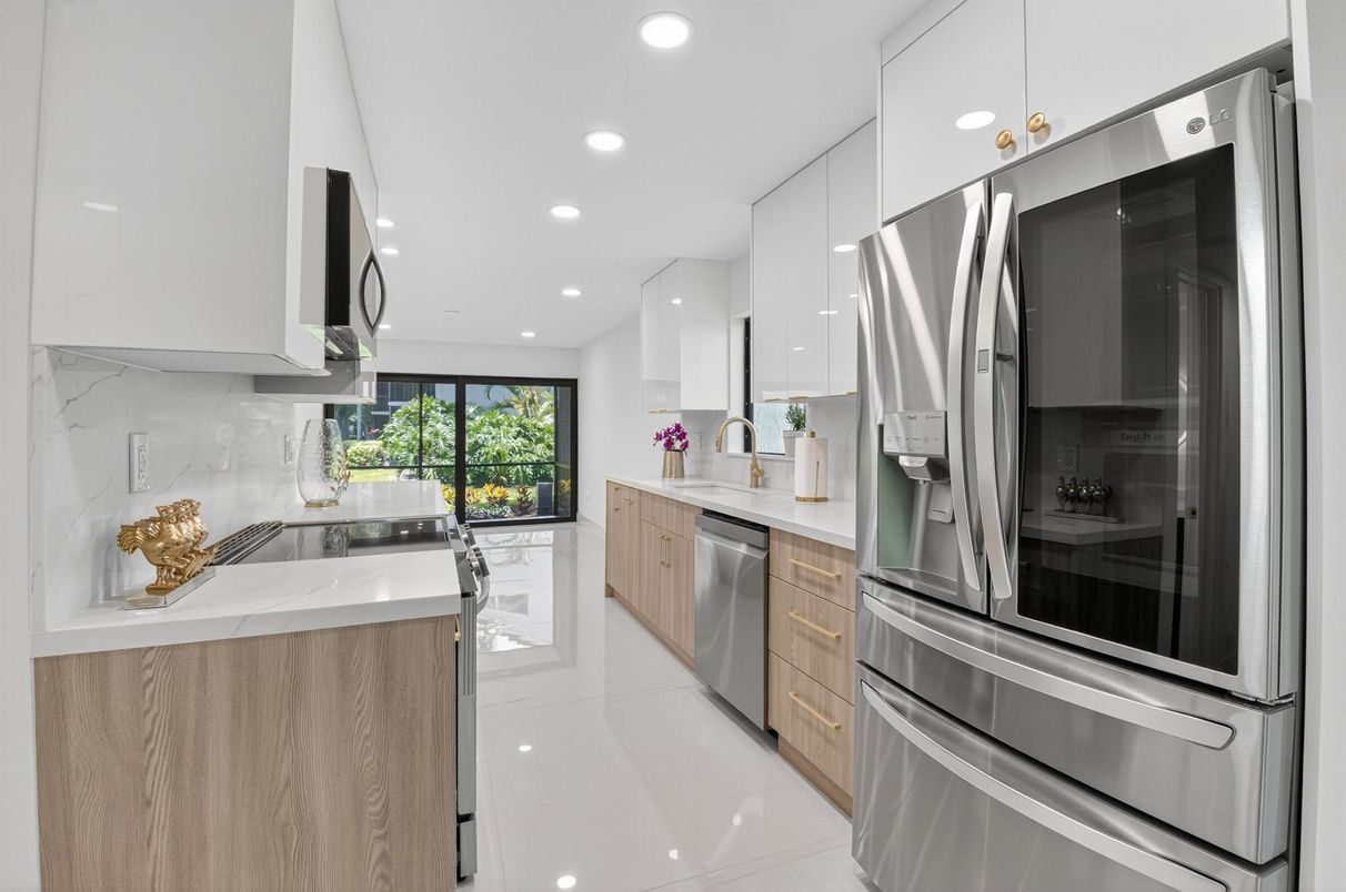 Interior, Kitchen, Recessed Lighting, Stainless Steel Appliances