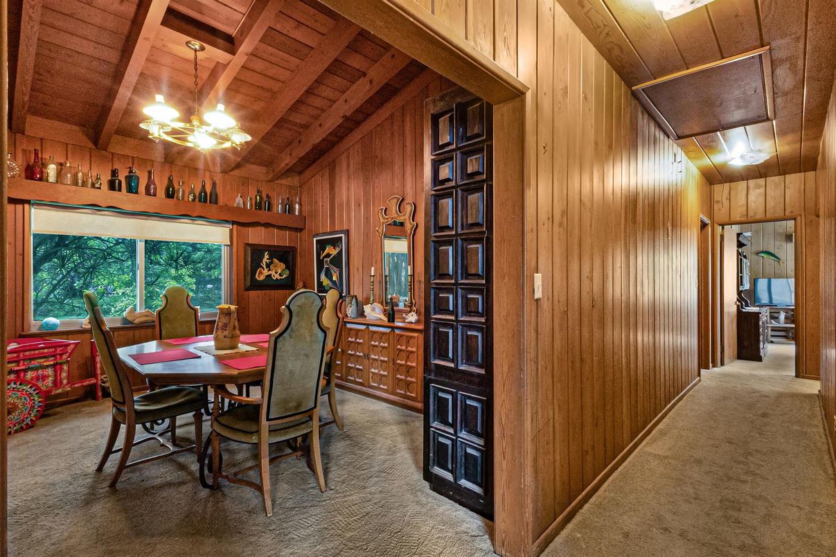 Interior, Living room, Pendant Lights, Piano, Wooden Beams, Wooden Ceilings, Wooden Walls