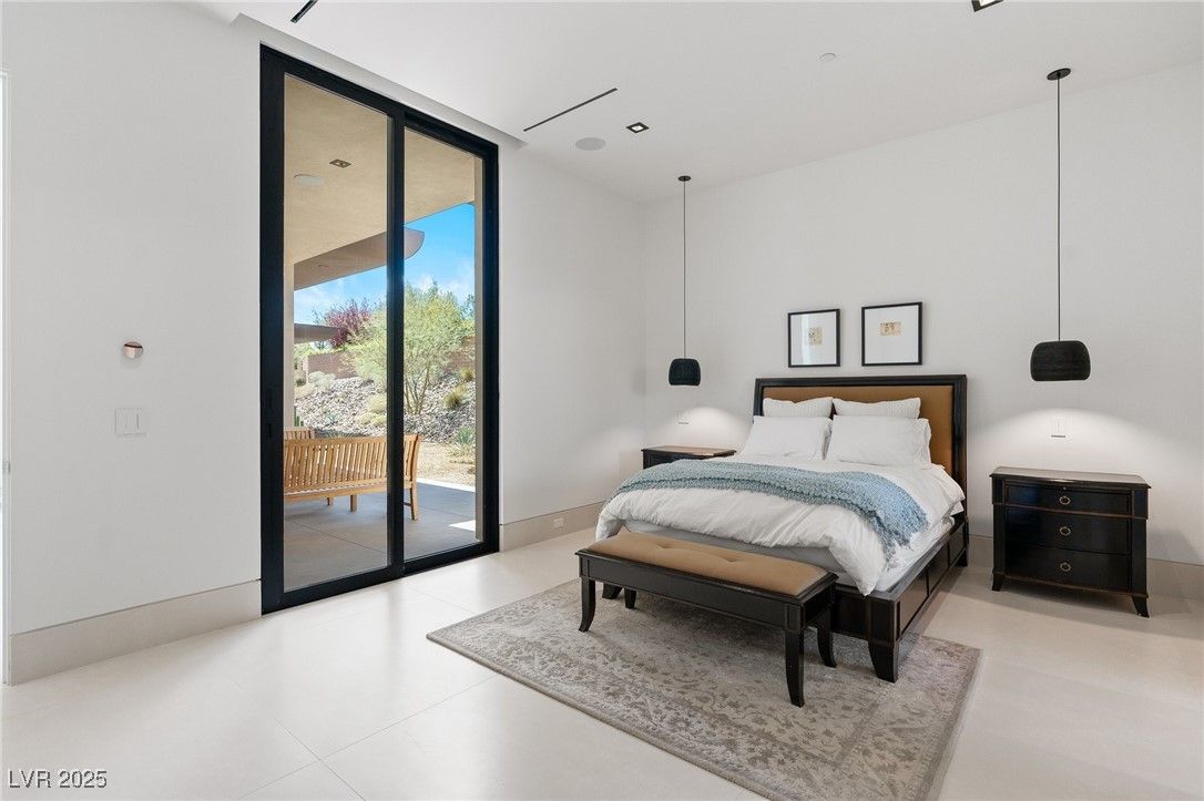 Bedroom, Interior, Pendant Lights, Recessed Lighting