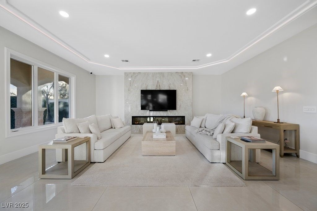 Interior, Living room, Recessed Lighting