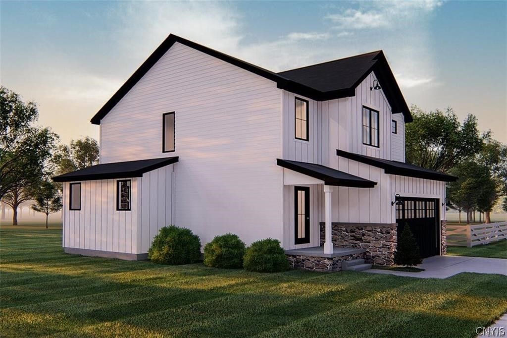 Attached, Backyard, Exterior, Facade, Farmhouse