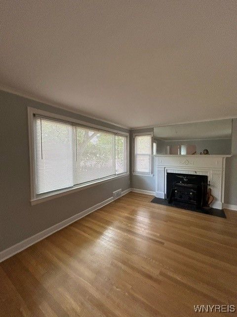 Empty room, Fireplace, Interior, Wood Texture Flooring