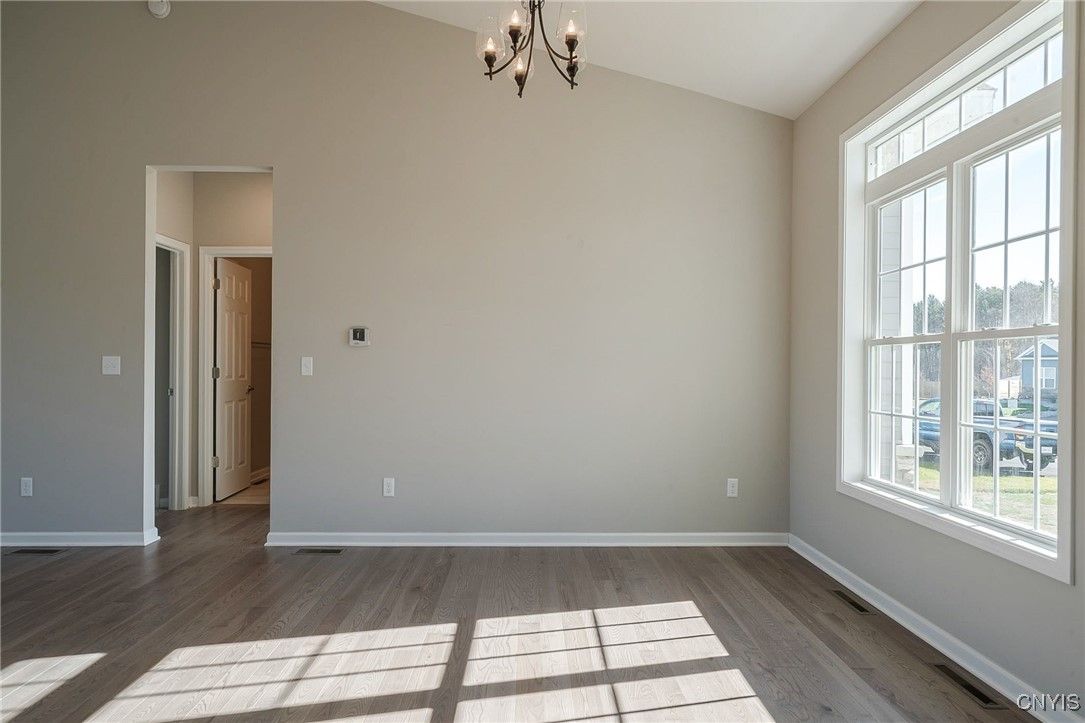 Chandelier, Empty room, Interior, Wood Texture Flooring