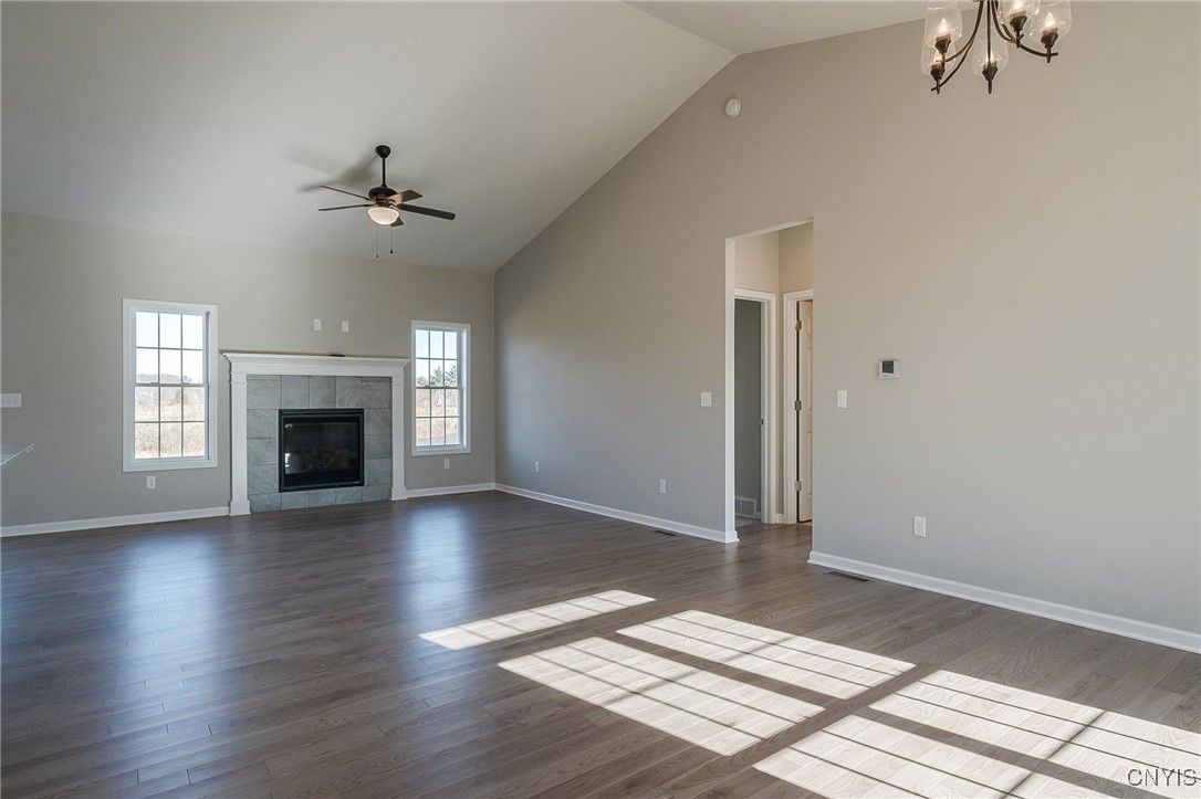 Empty room, Fireplace, Interior, Wood Texture Flooring