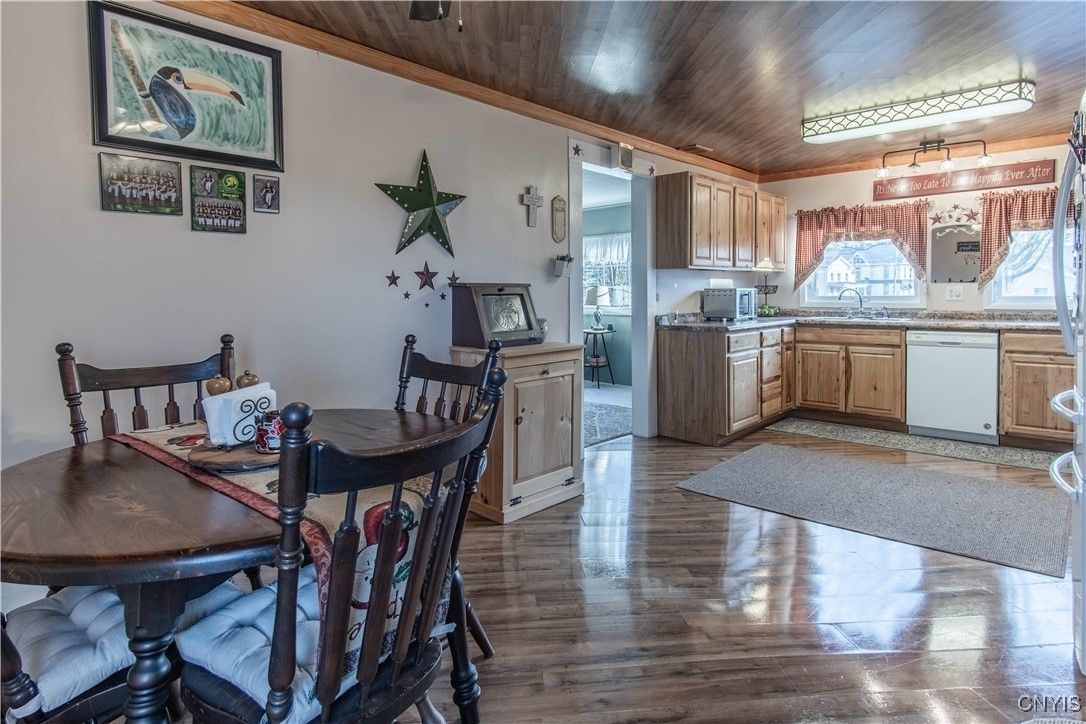 Dining room, Interior, Kitchen, Wooden Ceilings, Wood Texture Flooring