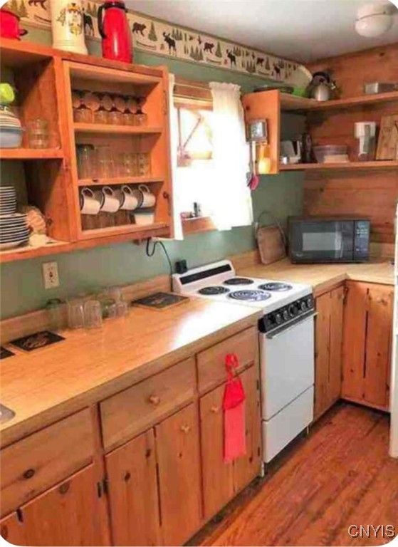 Interior, Kitchen, Wood Texture Flooring