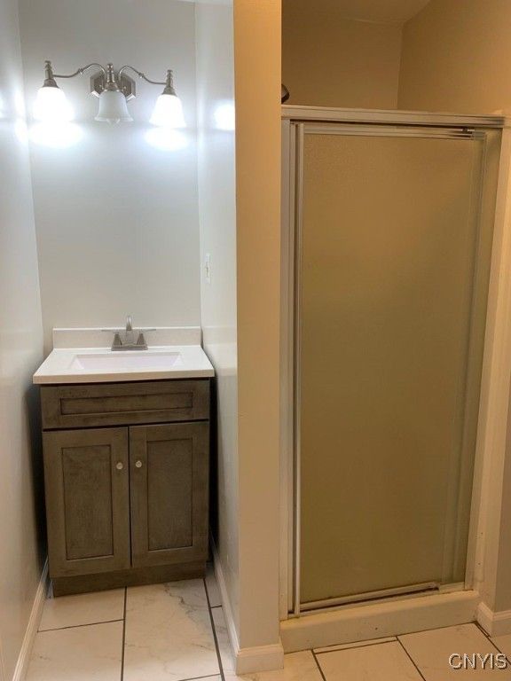 Bathroom, Glass Shower, Interior, Marble