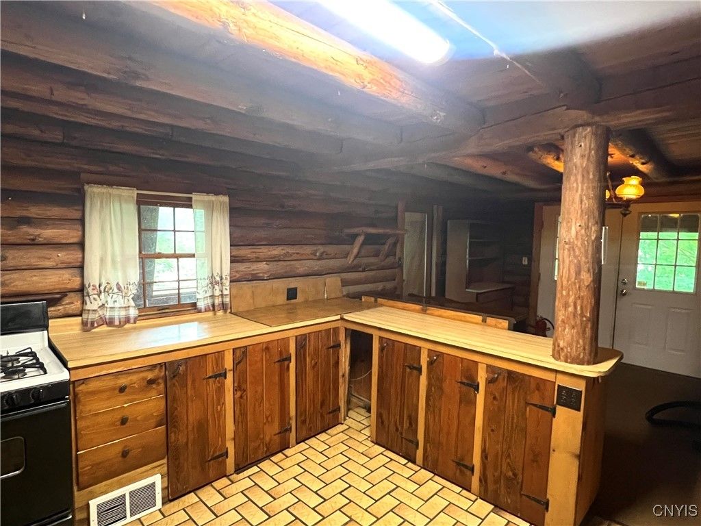 Interior, Kitchen, Wooden Walls