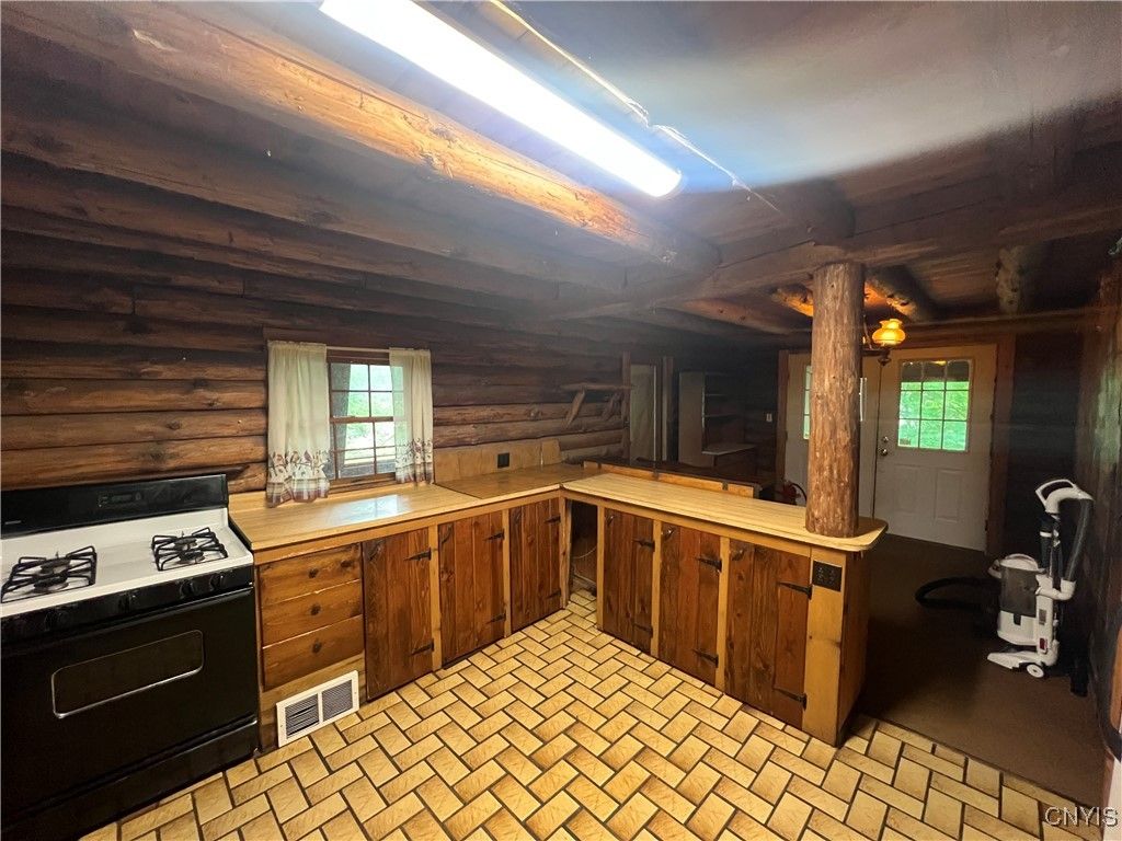 Interior, Kitchen, Wooden Ceilings, Wooden Walls