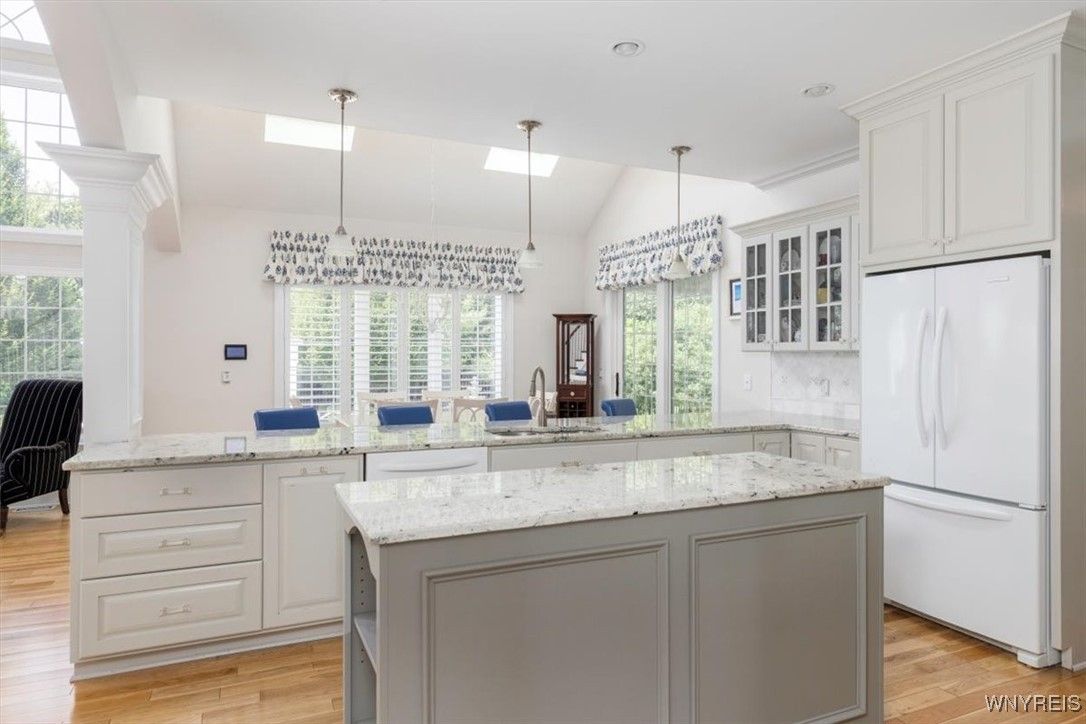 Chandelier, Interior, Kitchen, Pendant Lights, Recessed Lighting, Wood Texture Flooring