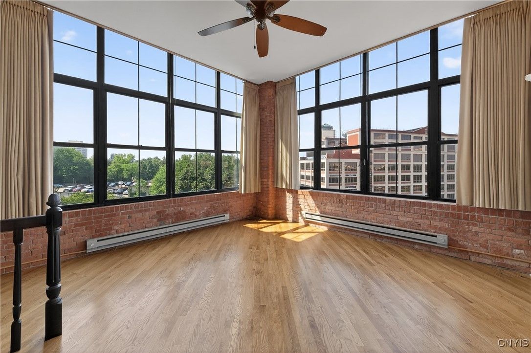 Empty room, Interior, Stone Walls, Sun Room, Wood Texture Flooring
