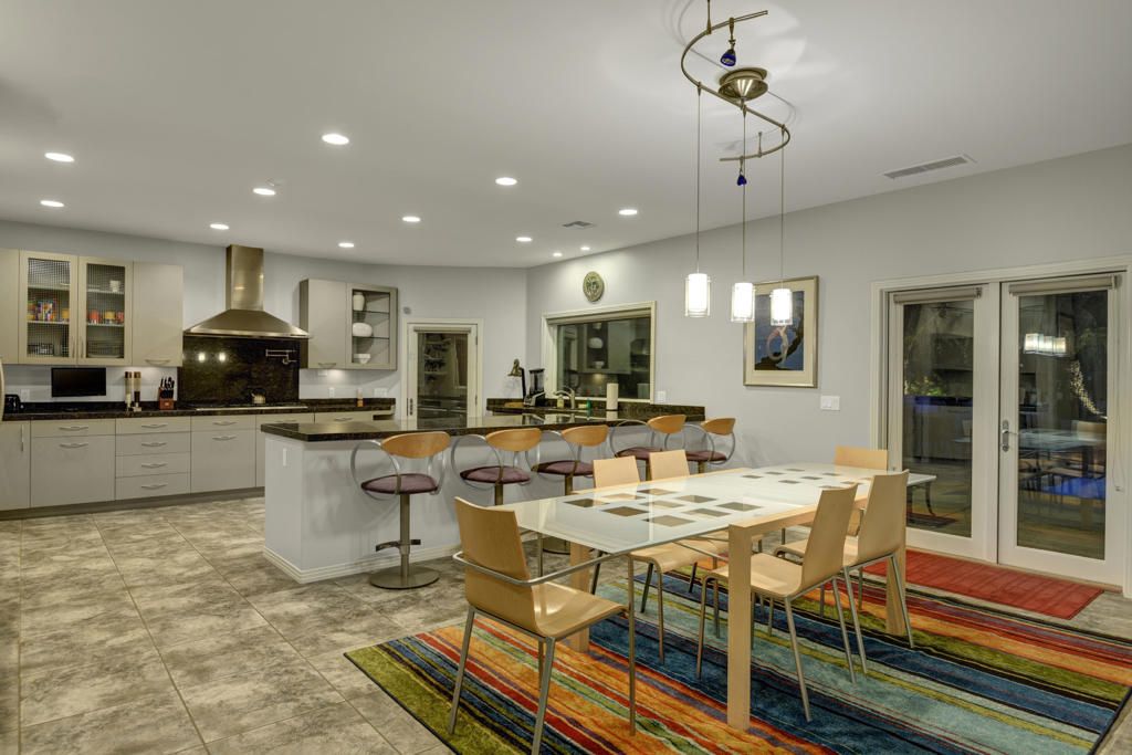 Dining room, Interior, Kitchen, Pendant Lights, Recessed Lighting