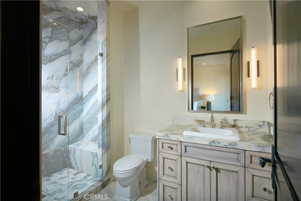 Bathroom, Glass Shower, Interior, Marble, Marble Walls