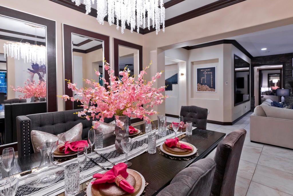 Chandelier, Dining room, Interior, Living room, Recessed Lighting