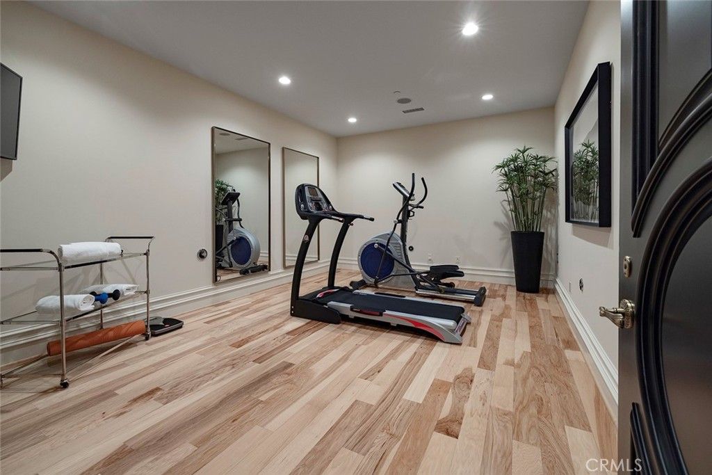Fitness Equipment, Interior, Recessed Lighting, Wood Texture Flooring
