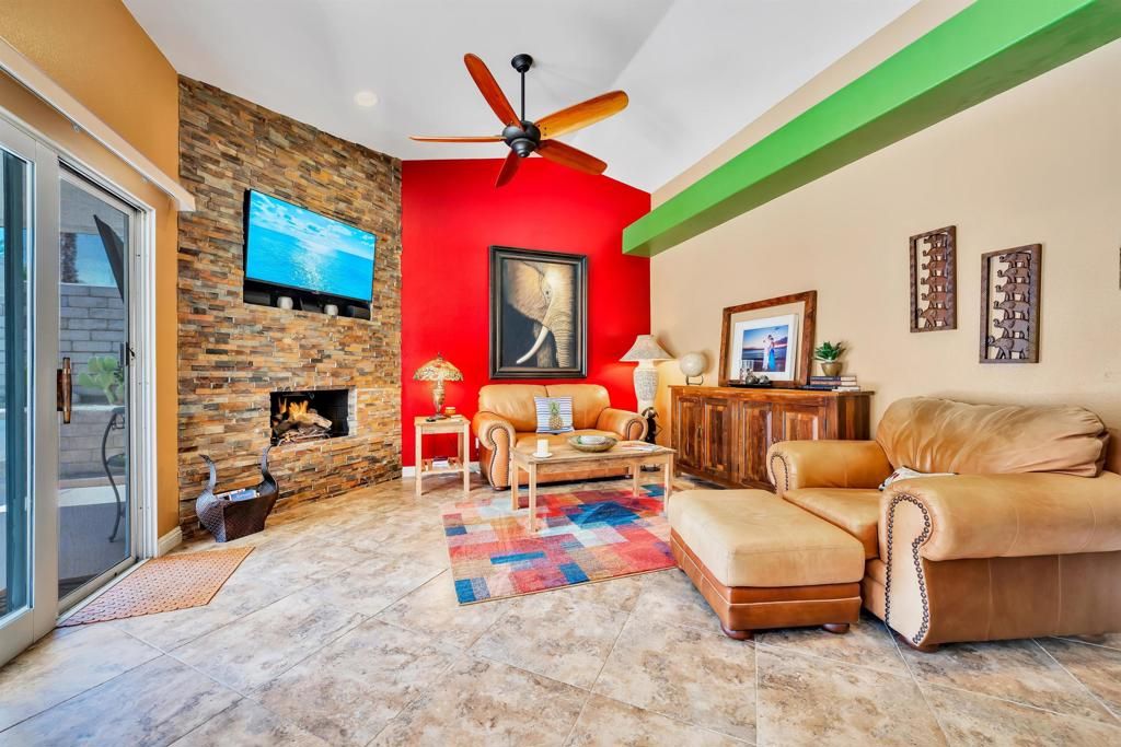 Fireplace, Interior, Living room, Stone Walls
