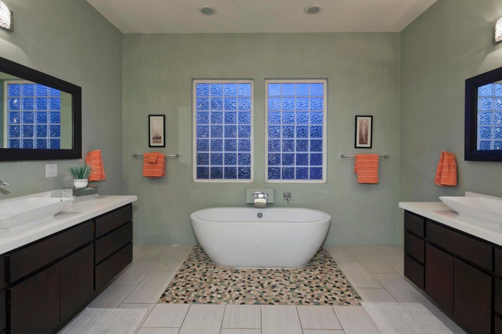 Bathroom, Free Standing Baths, Interior, Recessed Lighting