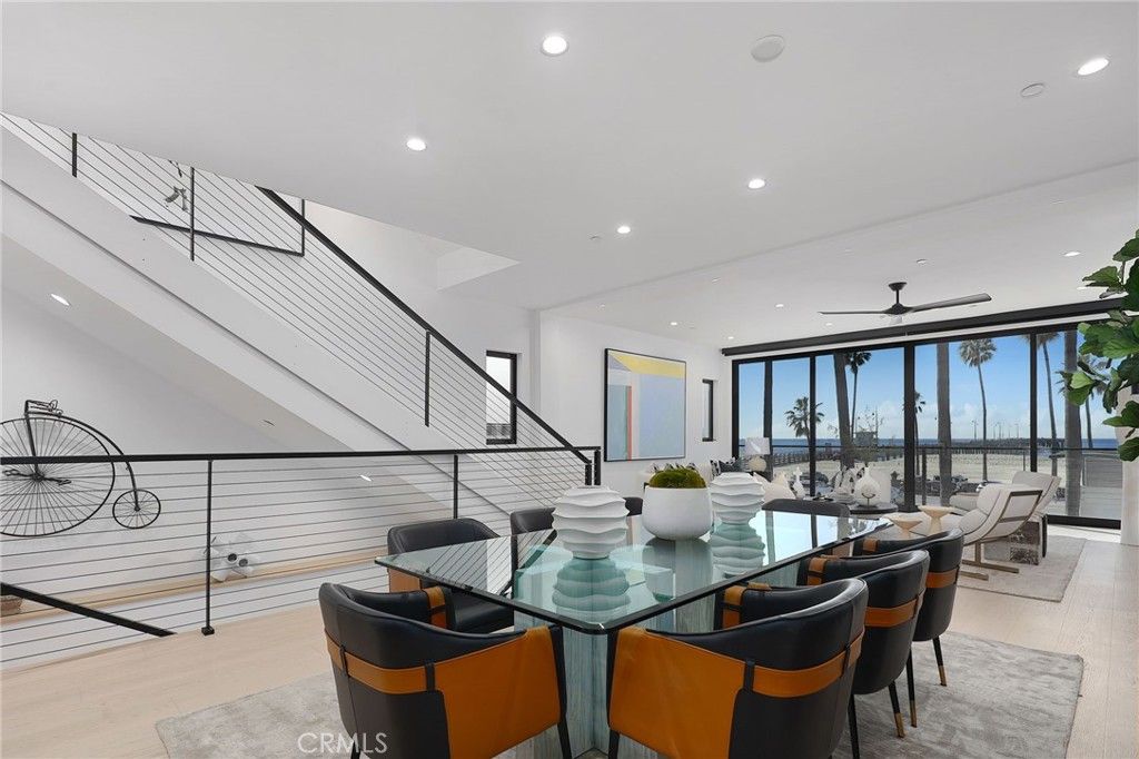 Dining room, Interior, Recessed Lighting, Water, Wood Texture Flooring