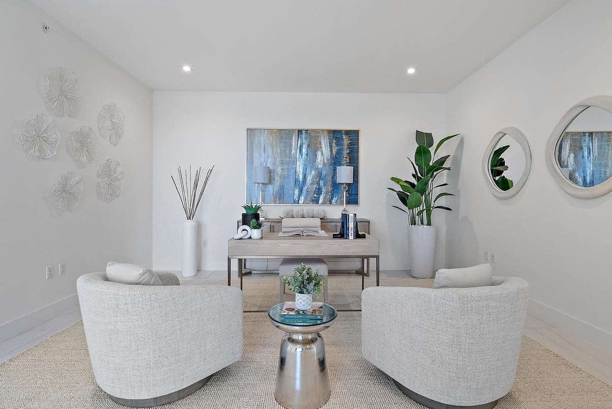 Home Office, Interior, Living room, Recessed Lighting