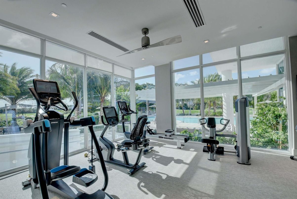 Fitness Equipment, Gym, Interior, Recessed Lighting, Sun Room, Water