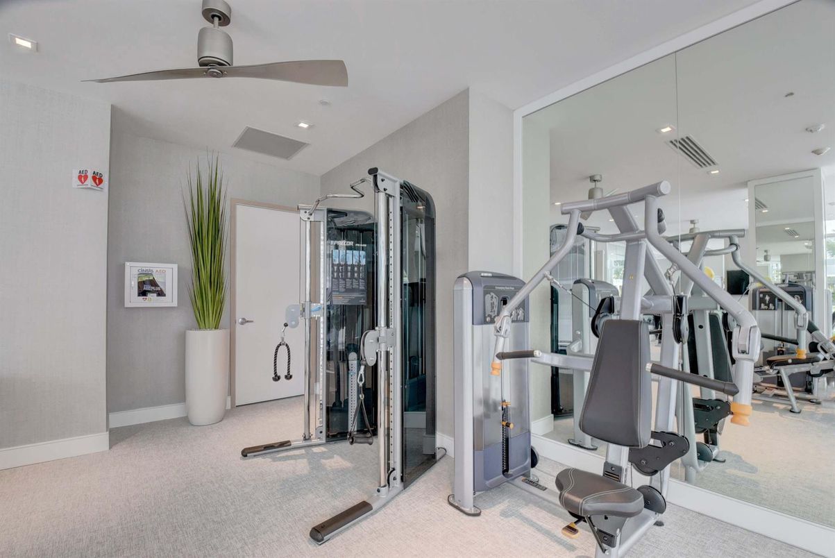 Fitness Equipment, Gym, Interior, Recessed Lighting