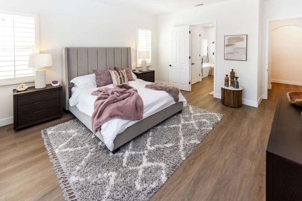 Bedroom, Interior, Wood Texture Flooring