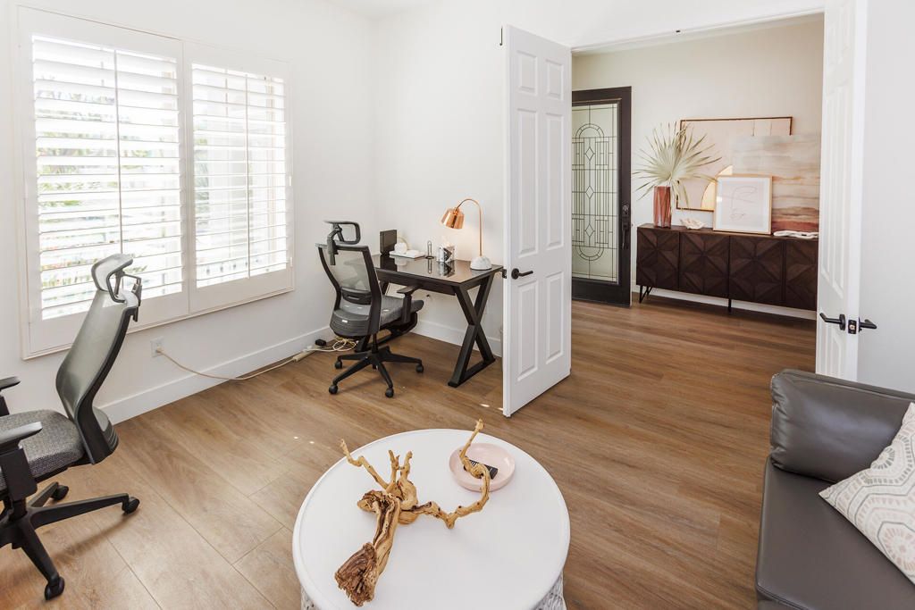Home Office, Interior, Wood Texture Flooring