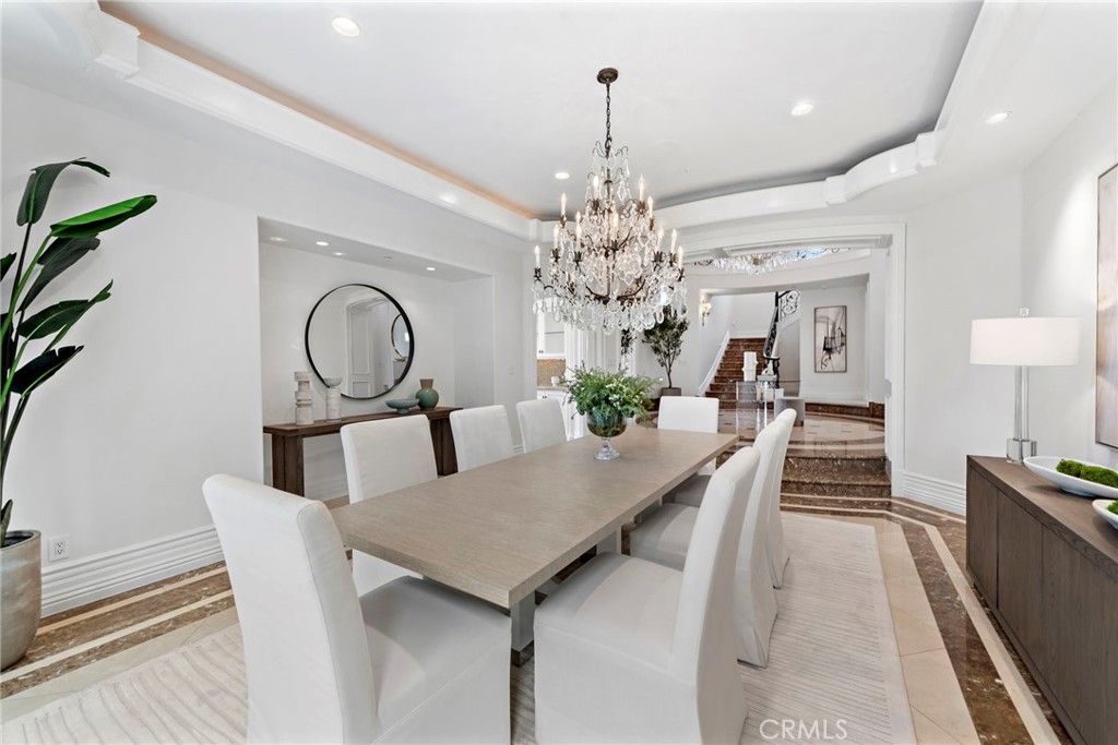 Chandelier, Dining room, Interior, Recessed Lighting