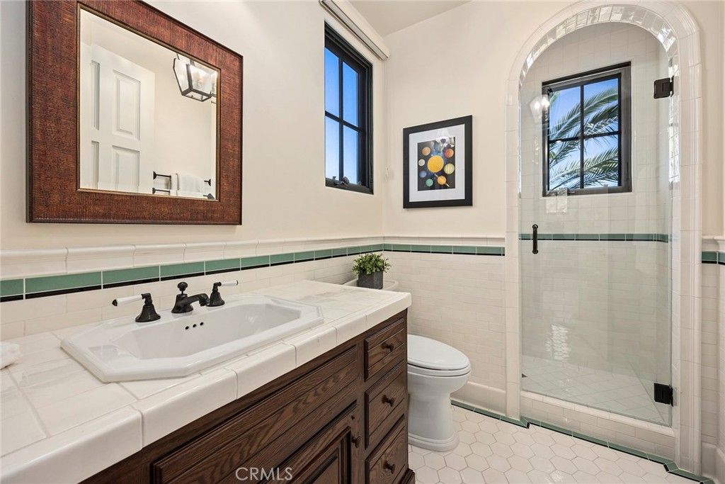 Bathroom, Glass Shower, Interior, Tile Countertops